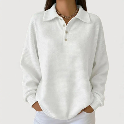 Amelia™ | Cosy Knit Polo Top