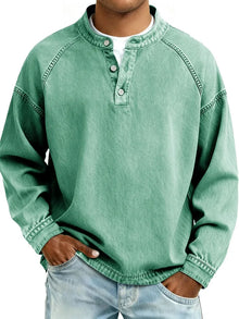 Vintage Henley Sweatshirt