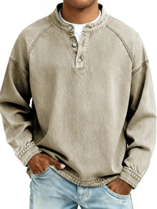 Vintage Henley Sweatshirt