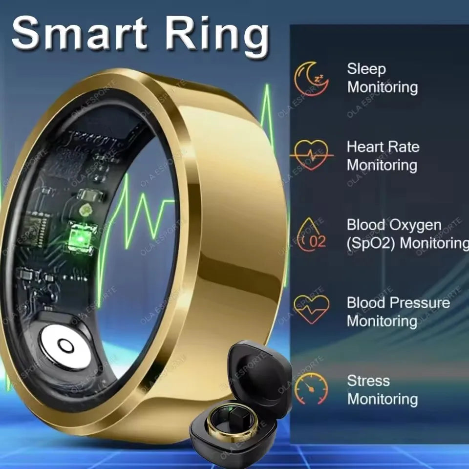 2026 Smart Ring Bloeddruk Hartslag Slaapmonitoring Smartring IP68 & 5ATM Waterdicht Multi-sportmodus Smartring Man Dames