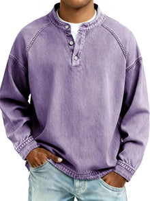 Vintage Henley Sweatshirt