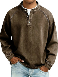 Vintage Henley Sweatshirt