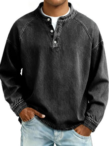 Vintage Henley Sweatshirt