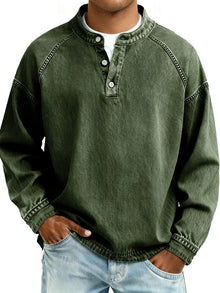 Vintage Henley Sweatshirt