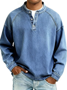 Vintage Henley Sweatshirt