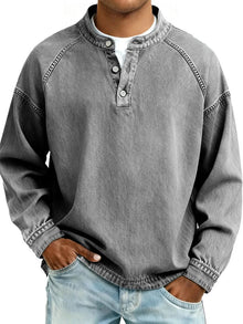 Vintage Henley Sweatshirt