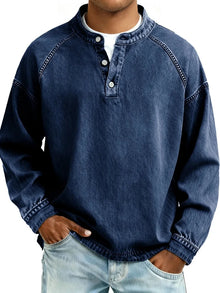 Vintage Henley Sweatshirt
